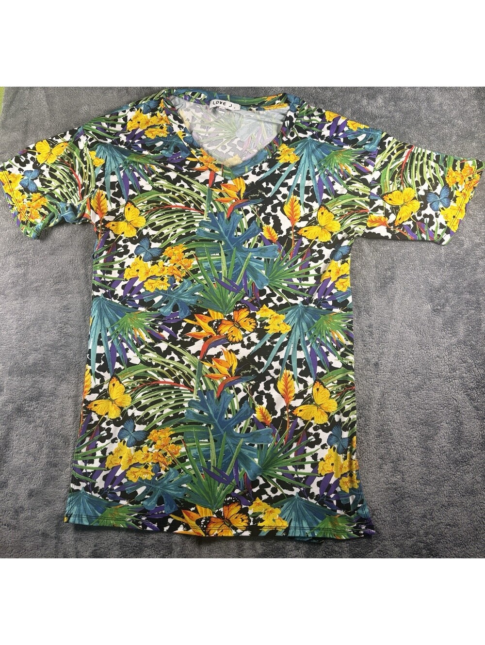Love Tropical Butterfly Boxy Small Top